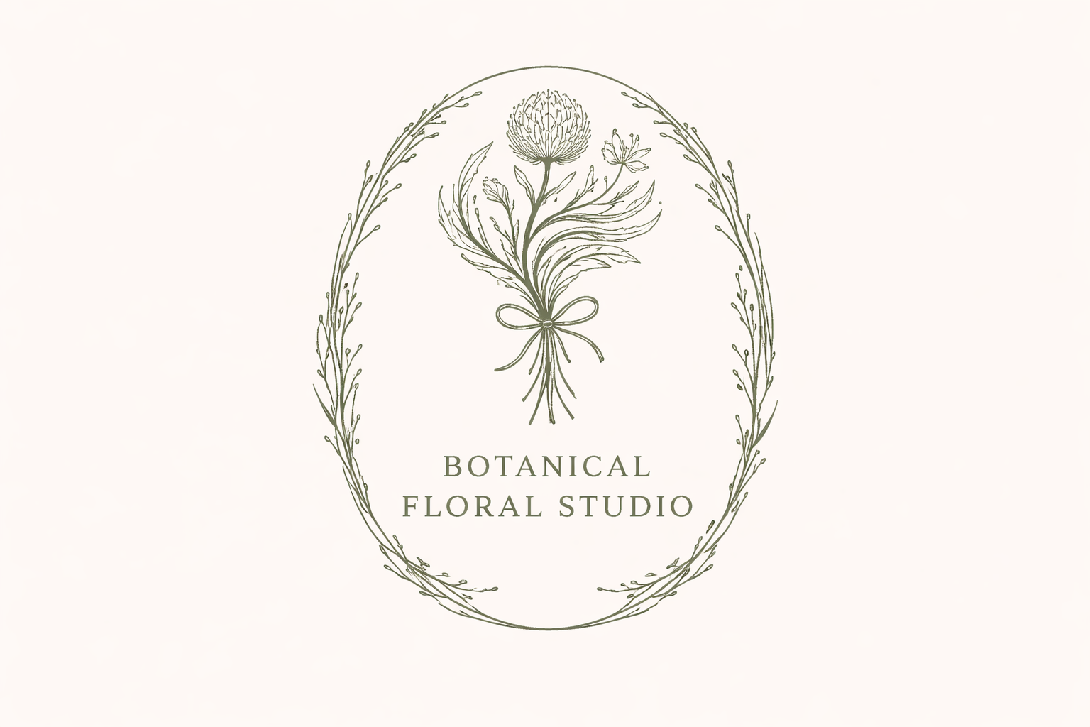 Wave & Form floral logo design